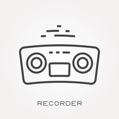 Line icon recorder