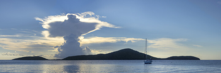 Resurrection in the clouds above Luis Pena Cay in Isla Culebra