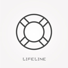 Line icon lifeline - obrazy, fototapety, plakaty