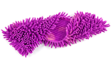 Mop for cleaning isolated textured background. Microfiber cloth mop.