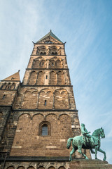 Naklejka na ściany i meble Bell Tower of Bremen Cathedral