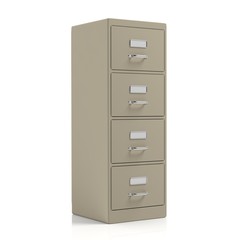 Filing cabinet isolated on white background. 3d illustration