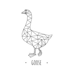Goose stylized triangle polygonal model