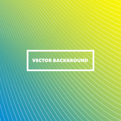 Wave Lines Abstract Colorful Vector Background - White Frame with Bold Text