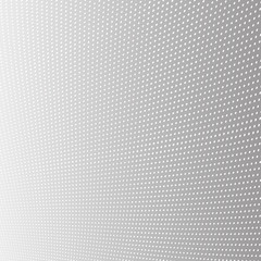3D White Dots Mesh on Grey Background | Vector Illustration