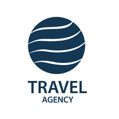 earth planet globe logo for travel agency