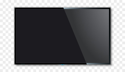 Blank tv screen vector design. Digital wide television concept. Vector flat led or lcd screen mockup