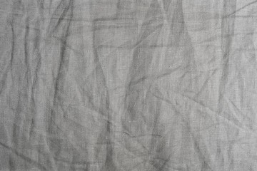 Background Pattern of Crumpled Gray Textile Texture