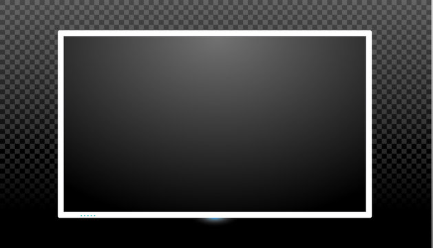 Blank tv screen vector design. Digital wide television concept. Vector flat led or lcd screen mockup