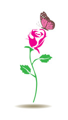 Vector rose silhouette