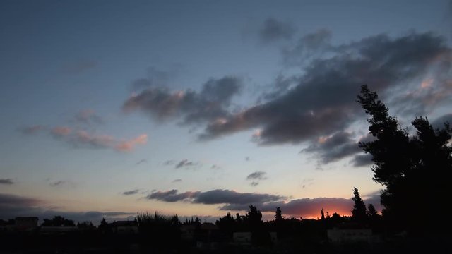 Slow motion DSLR camera at evning in Jerusalem