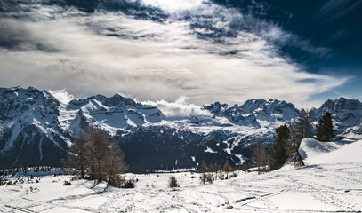 Stok narciarski, Alpy, Włochy