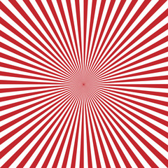 Vector background of red rays on a white background