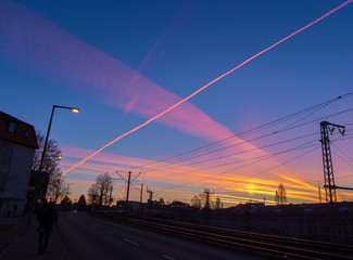 Sonnenaufgang in Stuttgart