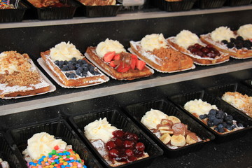 Fresh made Belgium waffles