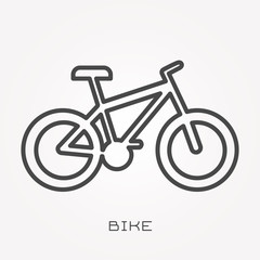 Line icon bike