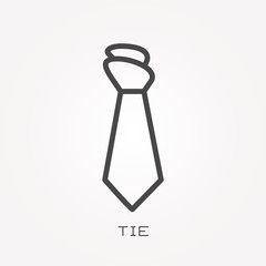 Line icon tie