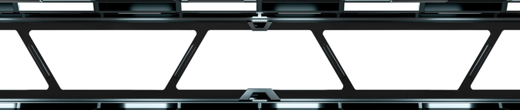Fototapeta Spaceship black corridor 3D rendering
