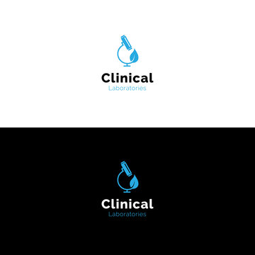 Simple Clinical Laboratory Microscope Logo