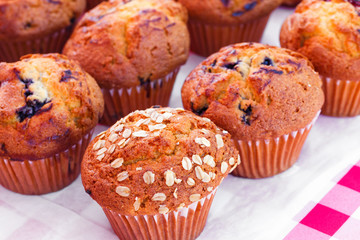 Muffins at an Outdoor Market