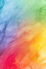 Foto op Canvas Textured rainbow painted background © enjoynz