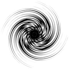Wirować, kręcić kształt. Abstrakcjonistyczna geometryczna spirala odizolowywająca na bielu - 162097953