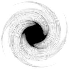 Wirować, kręcić kształt. Abstrakcjonistyczna geometryczna spirala odizolowywająca na bielu - 162097974