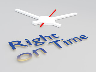 Right on Time concept