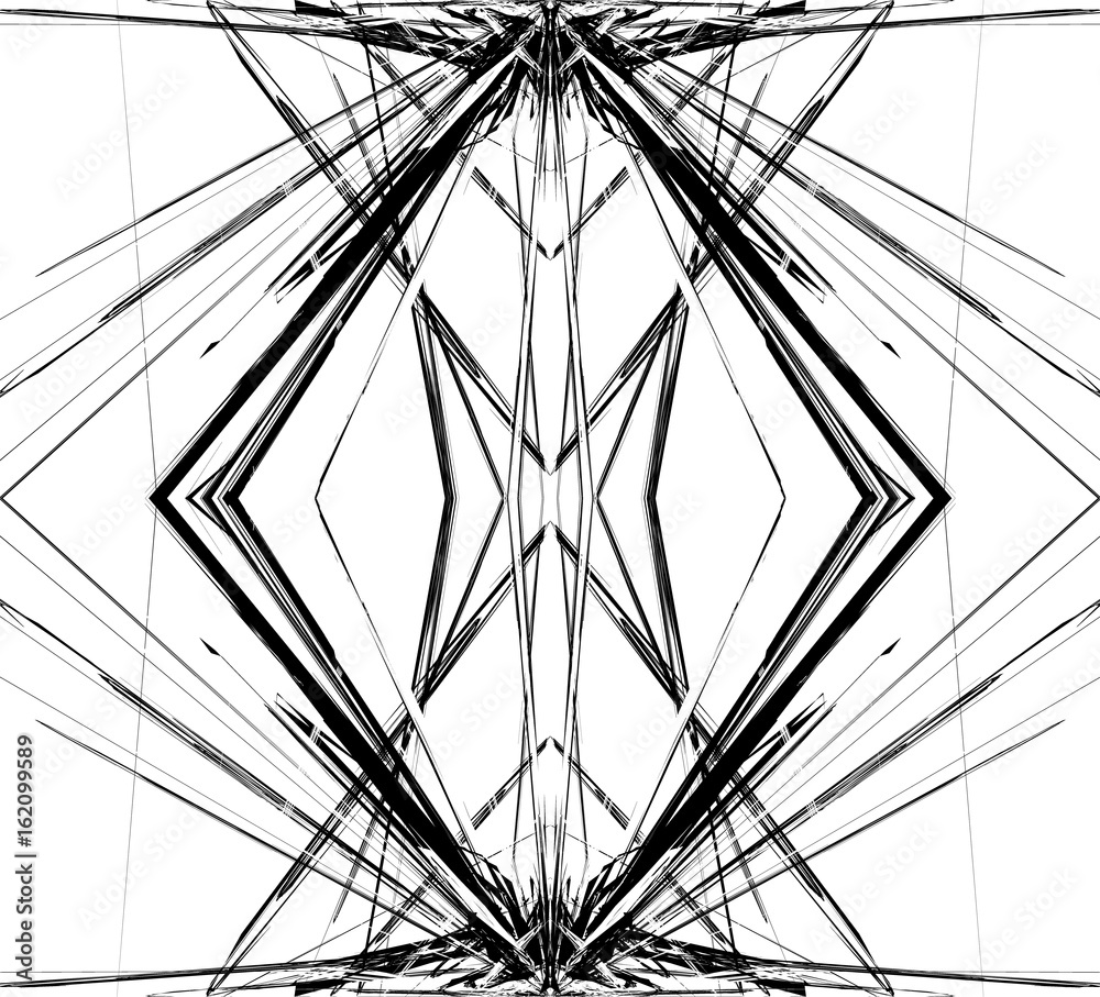 Fototapete mirrored grid, mesh abstract geometric pattern / element
