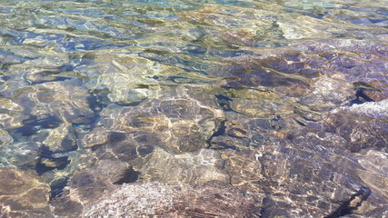 Сrystal clear water in the lake