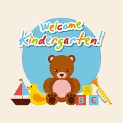 kinder garten cartoon icon vector illustration design graphic