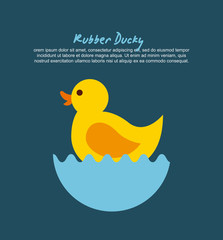 rubber ducky cartoon icon vector illustration design graphic