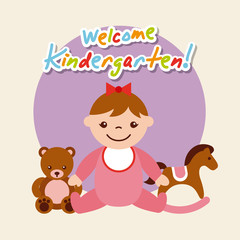 kinder garten cartoon icon vector illustration design graphic