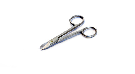 Scissors with curved blades
