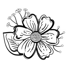 cute flower decorative icon vector illustration design