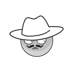 Angry Cartoon Face Expression People Emoticon Emoji Vector Illustration