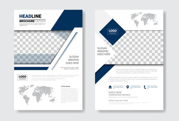 Obraz premium Template Design Brochure Set, Annual Report, Magazine, Poster, Corporate Presentation Collection, Portfolio, Flyer With Copy Space Vector Illustration