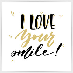 Hand lettering love quote 