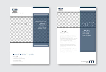 Template Design Brochure Set, Annual Report, Magazine, Poster, Corporate Presentation Collection, Portfolio, Flyer With Copy Space Vector Illustration