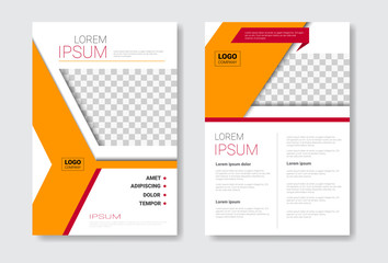 Template Design Brochure Set, Annual Report, Magazine, Poster, Corporate Presentation Collection, Portfolio, Flyer With Copy Space Vector Illustration