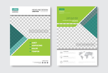 Template Design Brochure Set, Annual Report, Magazine, Poster, Corporate Presentation Collection, Portfolio, Flyer With Copy Space Vector Illustration