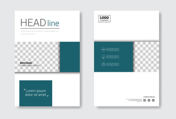 Template Design Brochure Set, Annual Report, Magazine, Poster, Corporate Presentation Collection, Portfolio, Flyer With Copy Space Vector Illustration