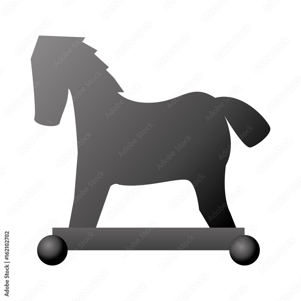 Sticker isolated hacker horse virus