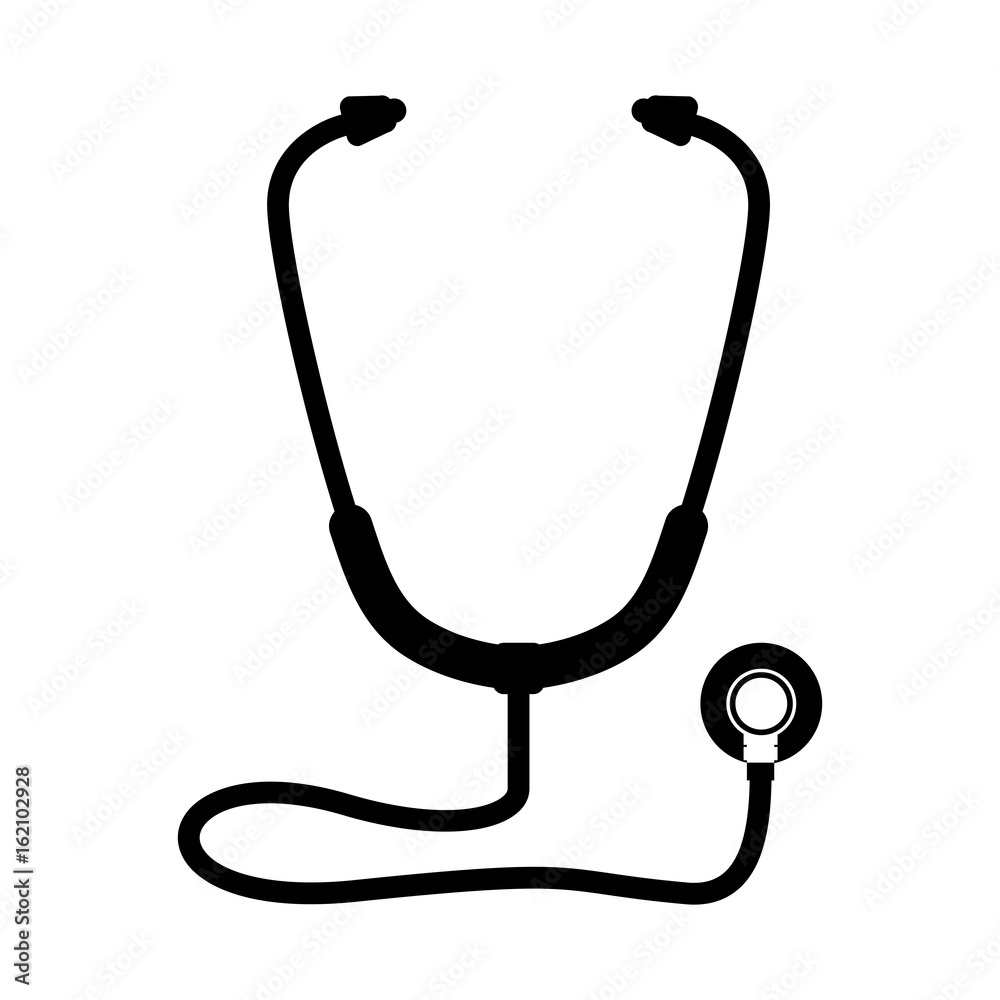 Sticker isolated medicine stethoscope