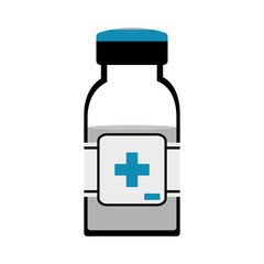 isolated medicine liquid bottle