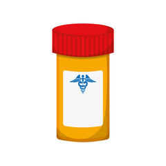 isolated laboratory test bottle