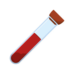 isolated blood test bottle