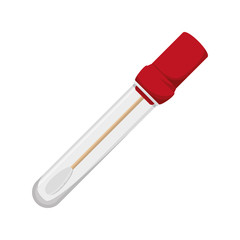 isolated blood test bottle
