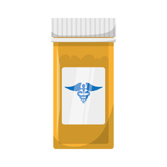 isolated laboratory test bottle