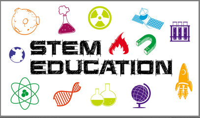 Poster design for stem education © blueringmedia
